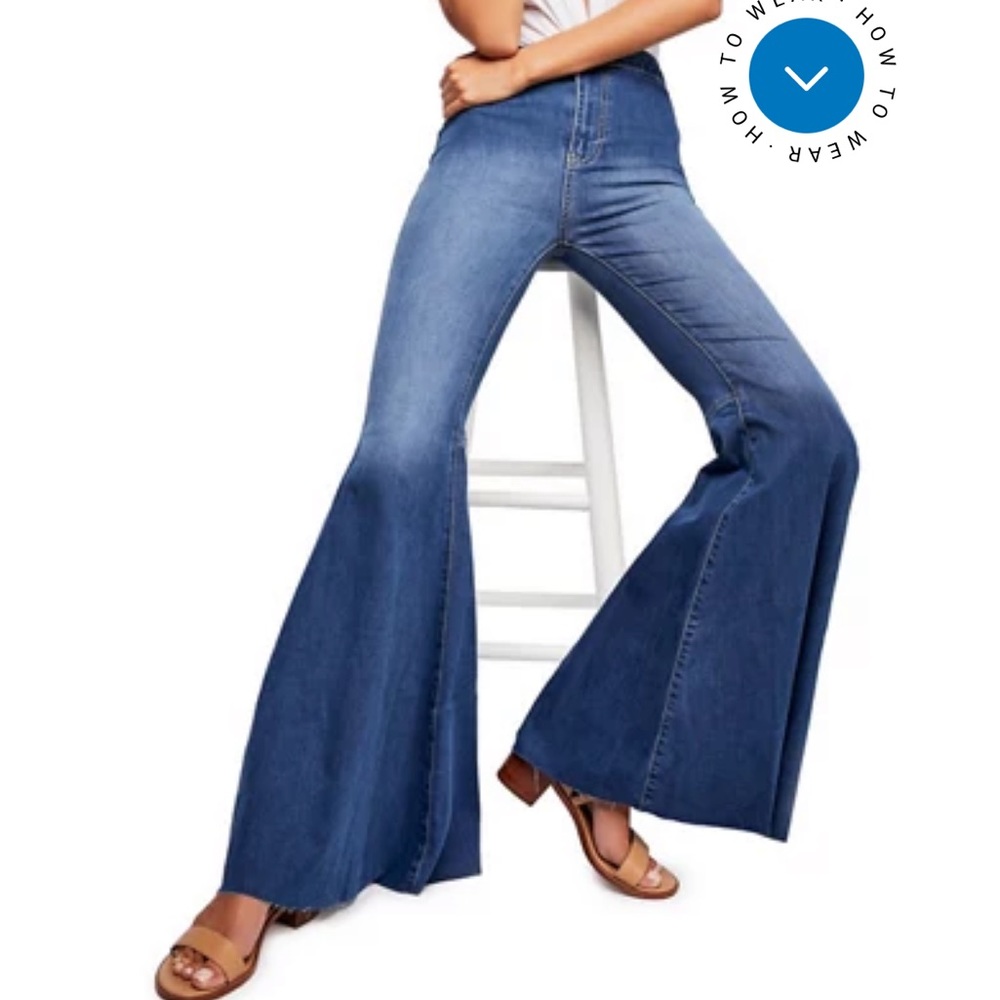 NEW Free People We The Free Just Float On Flare Jeans 30